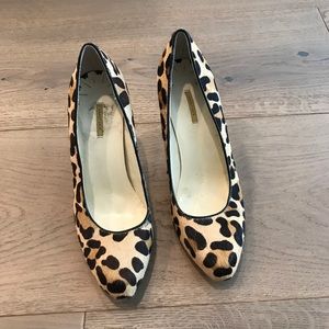 Faux calf hair Leopard Print Heels Size 8
